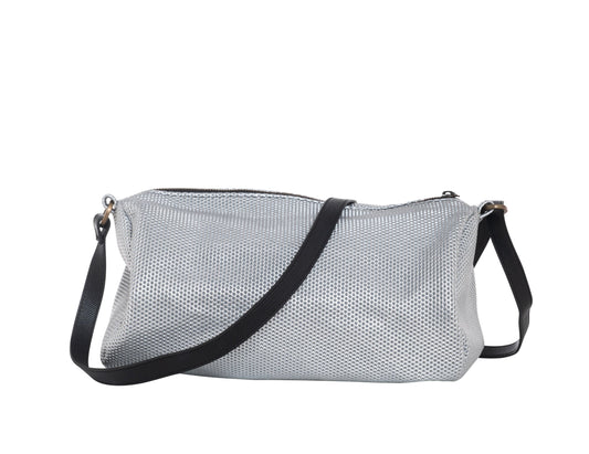 Embossed Silver Duffel
